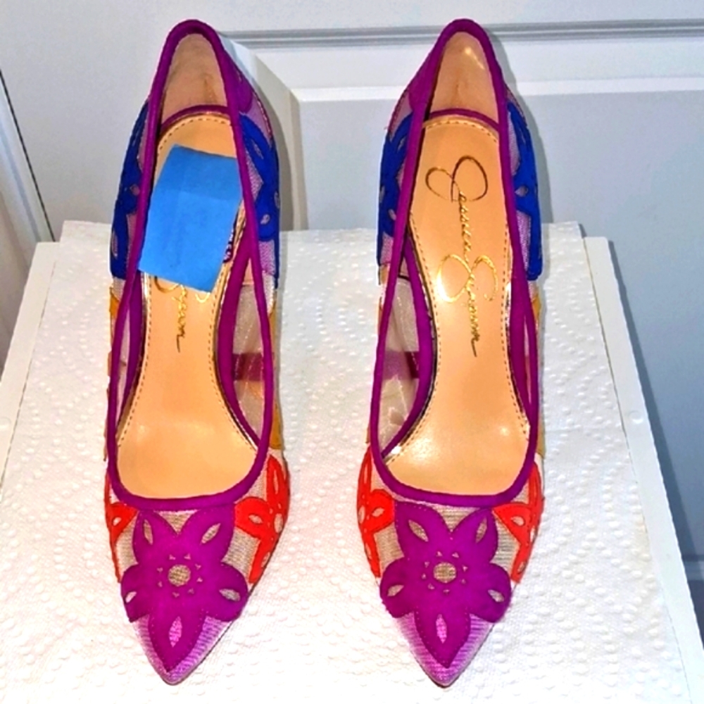 Vibrant Multicolor Floral Women's Heels